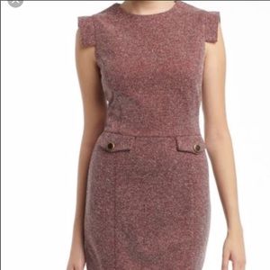 MNG by Mango red tweed dress